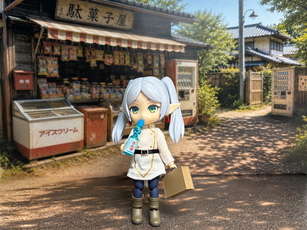 【ぬまぴく】駄菓子屋|ねんどろいど・1/12フィギュア対応 ミニチュア背景(A3背景+A3床)