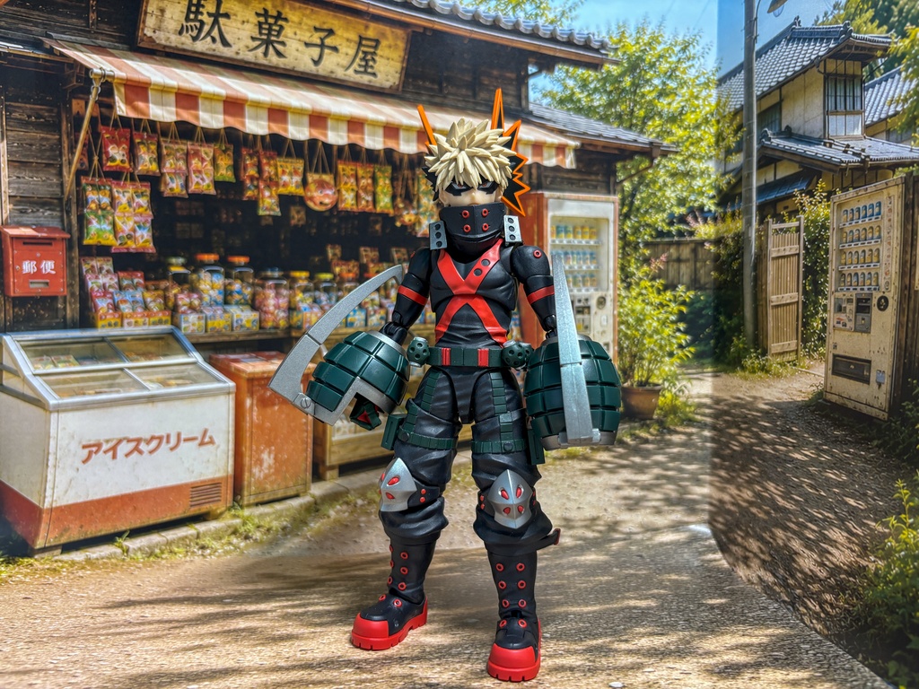 【ぬまぴく】駄菓子屋|ねんどろいど・1/12フィギュア対応 ミニチュア背景(A3背景+A4床)