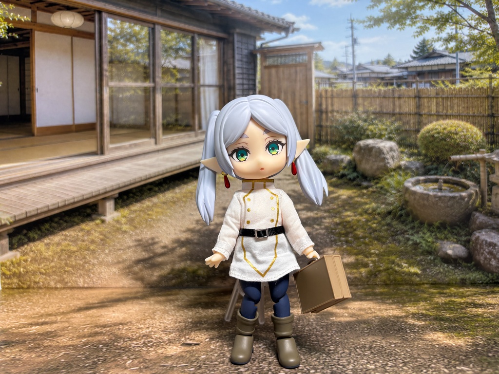 【ぬまぴく】縁側|ねんどろいど・1/12フィギュア対応 ミニチュア背景(A3背景+A3床)