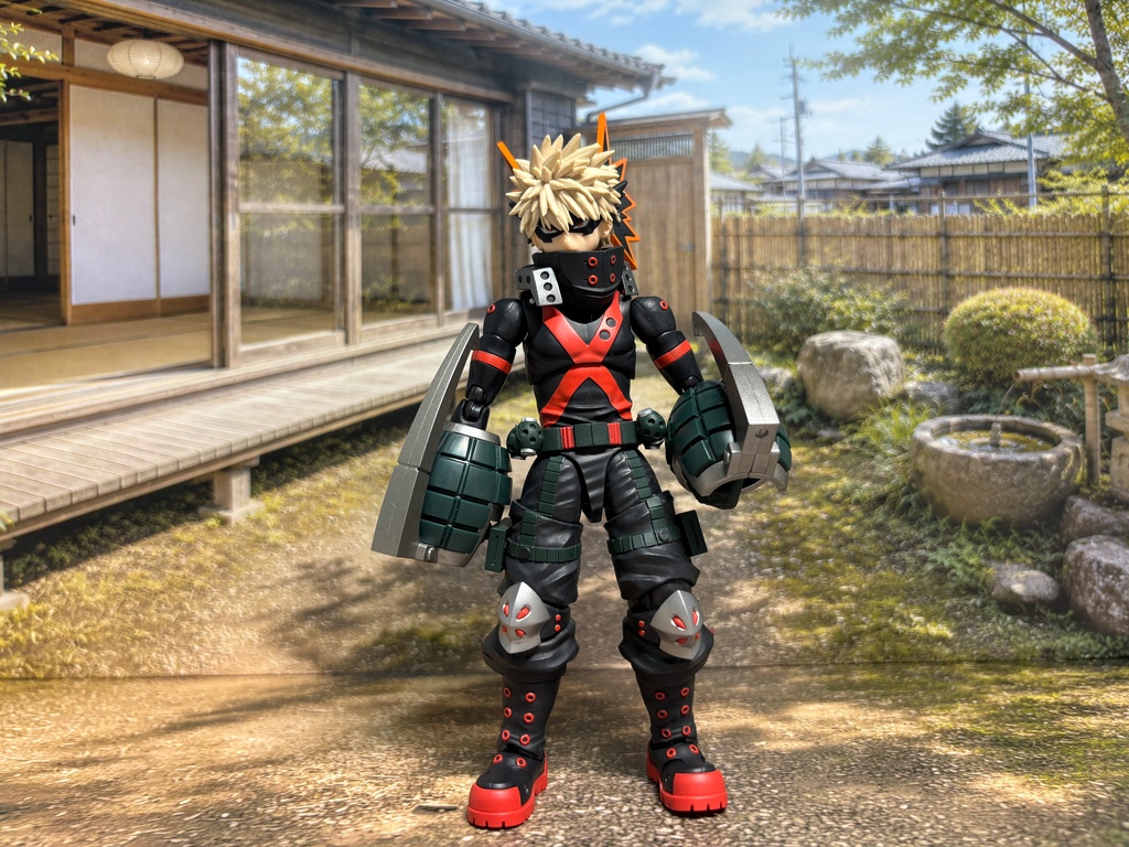 【ぬまぴく】縁側|ねんどろいど・1/12フィギュア対応 ミニチュア背景(A3背景+A3床)