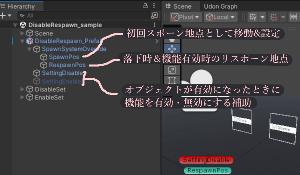 リスポーンを禁止にするやつ [VRChatワールド用]