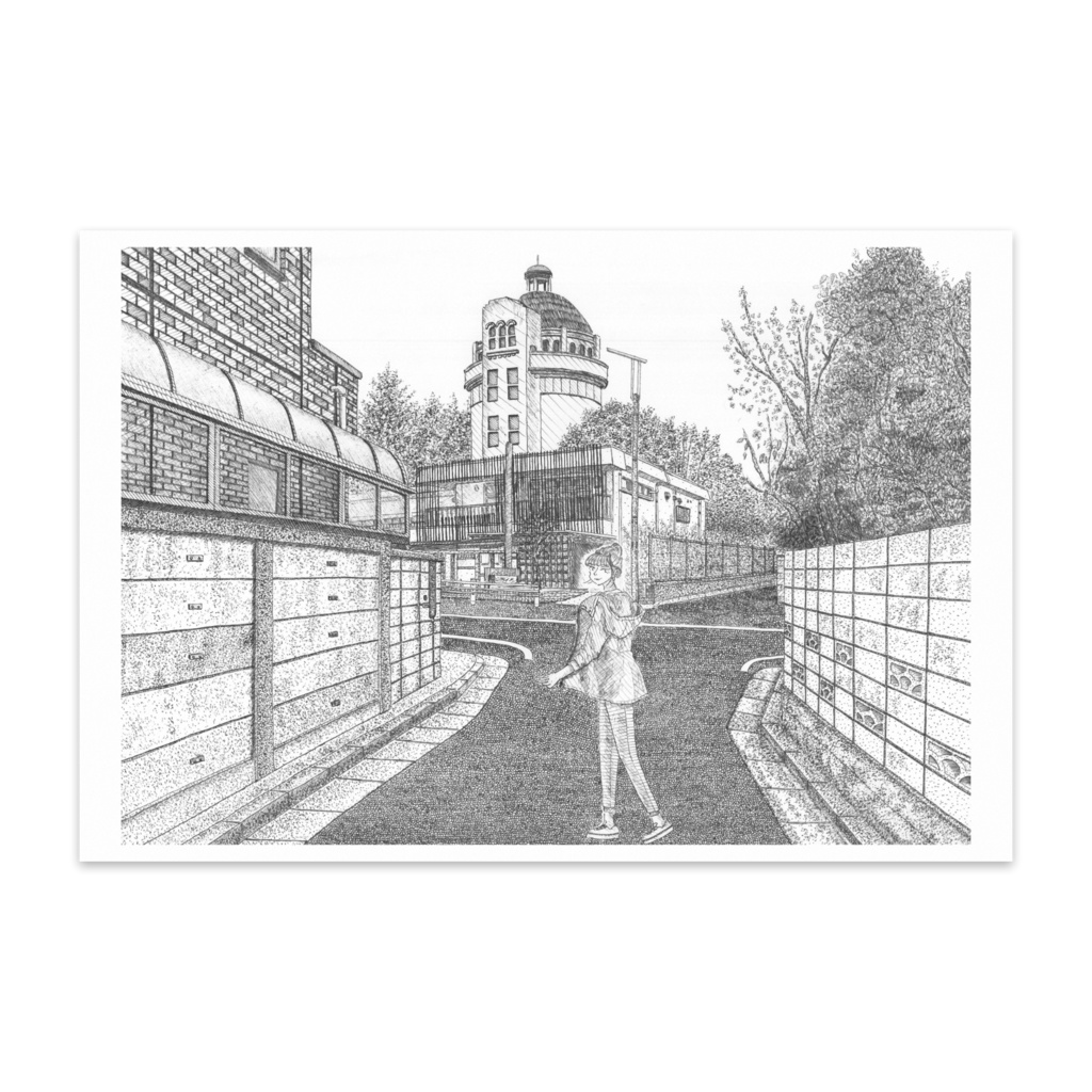 ポストカード(春めき)モノクロ