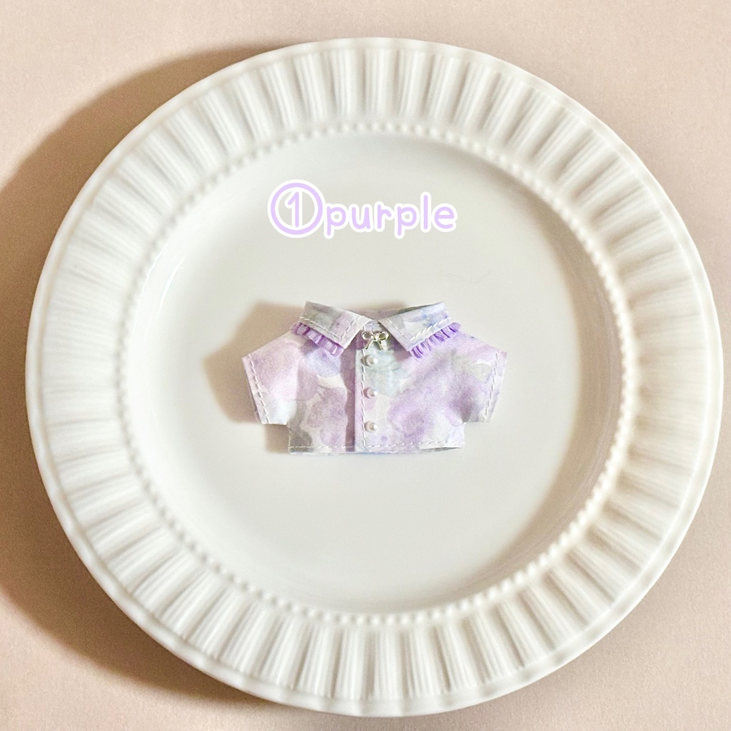 夏のお花のフリルシャツ