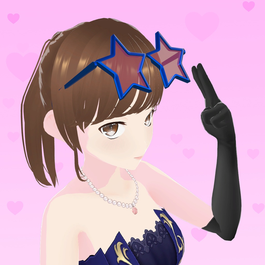 【オリジナル3Dモデル】星型めがね