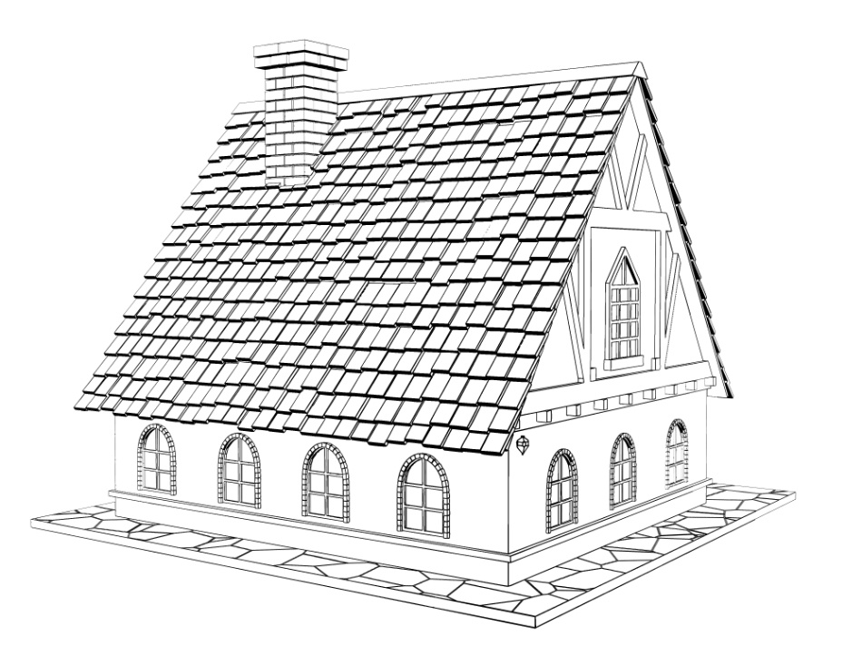 clipstudio用 3Dファンタジーハウス