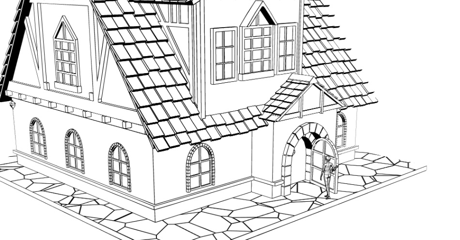 clipstudio用 3Dファンタジーハウス