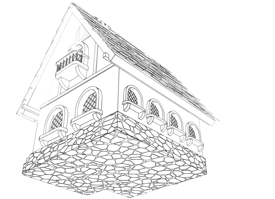 clipstudio用 3Dファンタジーハウス2