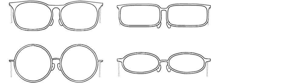 clipstudio用 【3D】メガネ×4種類