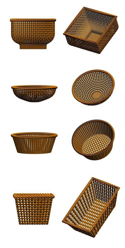 clipstudio用 【3D】バスケット×4種類