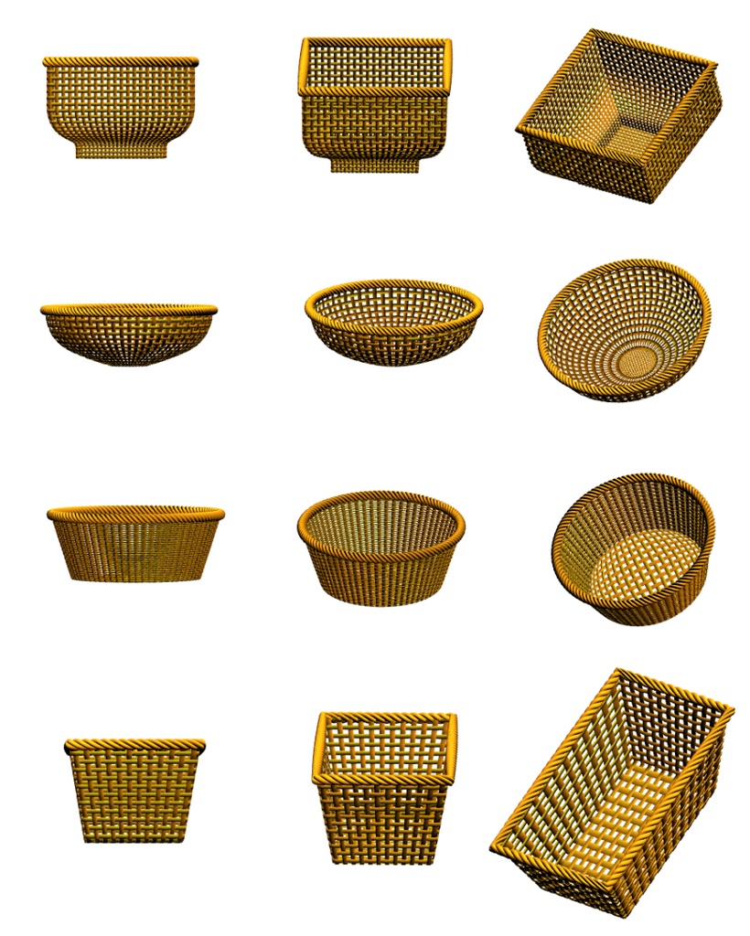 clipstudio用 【3D】バスケット×4種類