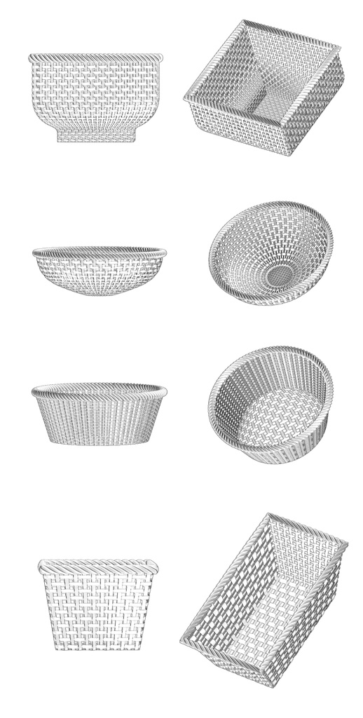 clipstudio用 【3D】バスケット×4種類