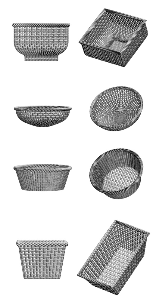 clipstudio用 【3D】バスケット×4種類