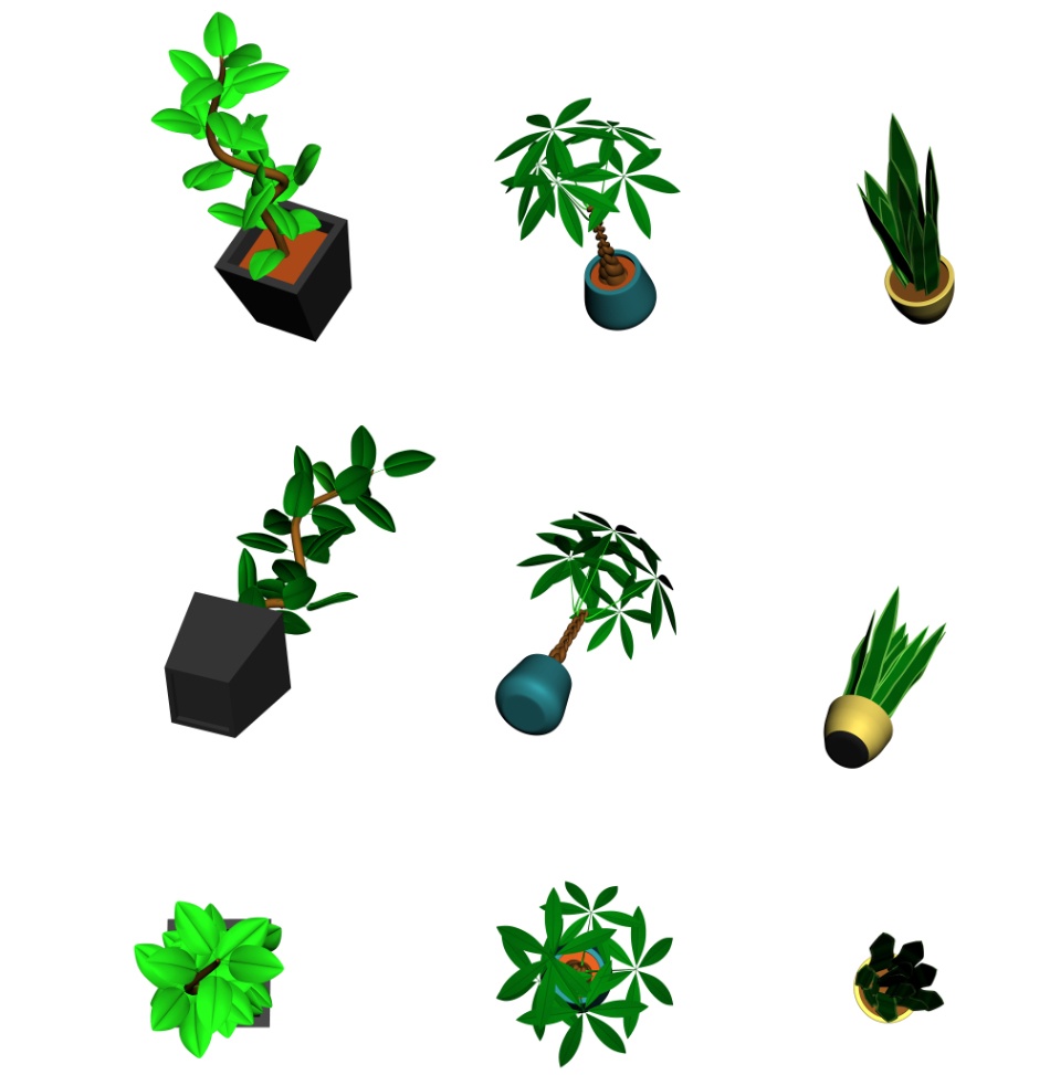 clipstudio用【3D】観葉植物 3種セット