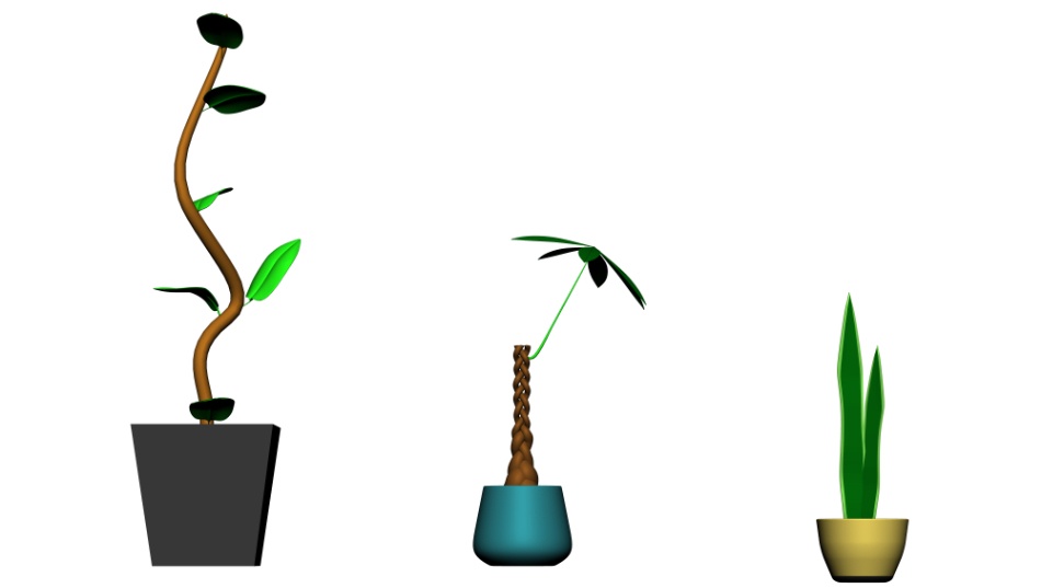 clipstudio用【3D】観葉植物 3種セット