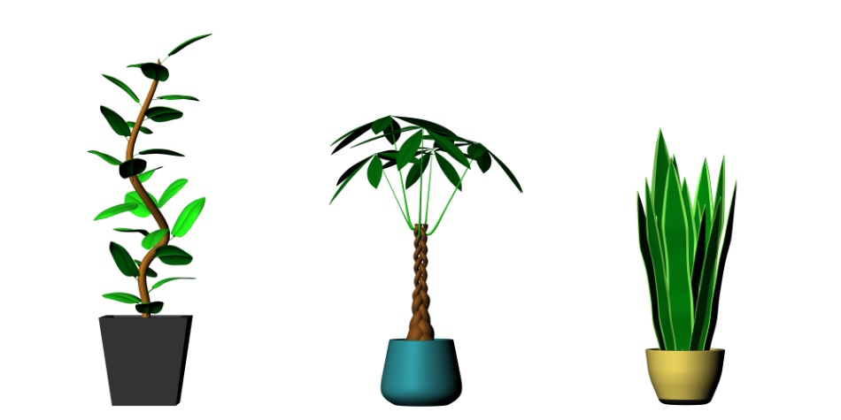 clipstudio用【3D】観葉植物 3種セット