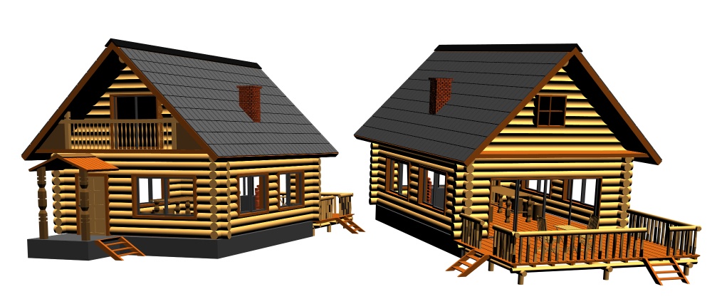 clipstudio用【3D】ログハウス