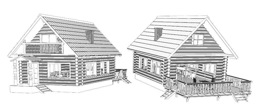 clipstudio用【3D】ログハウス