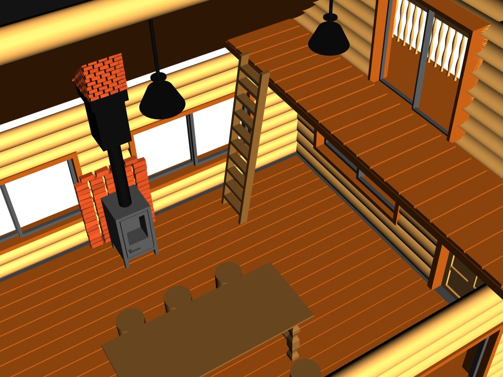 clipstudio用【3D】ログハウス