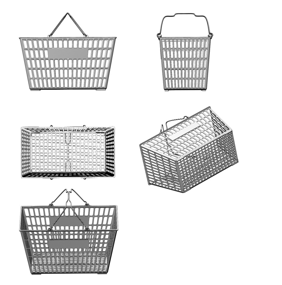 clipstudio用【3D】買い物カゴ(6カラー)