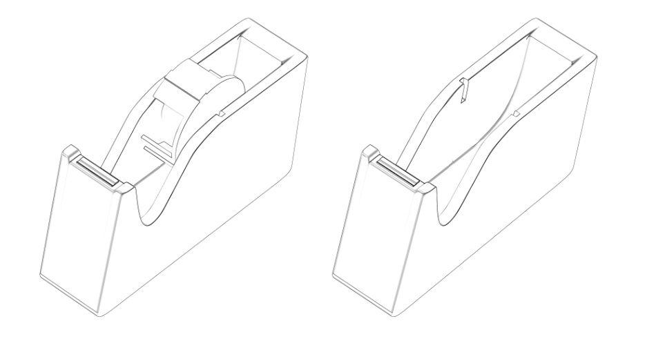 clipstudio用【3D】テープカッター(5カラー)