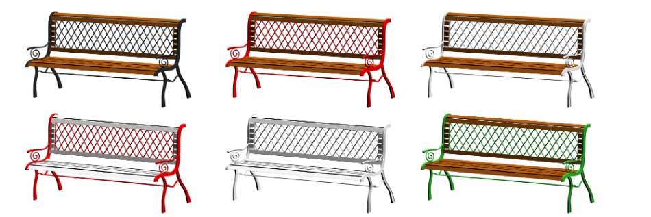 clipstudio用【3D】ベンチ × 2種類