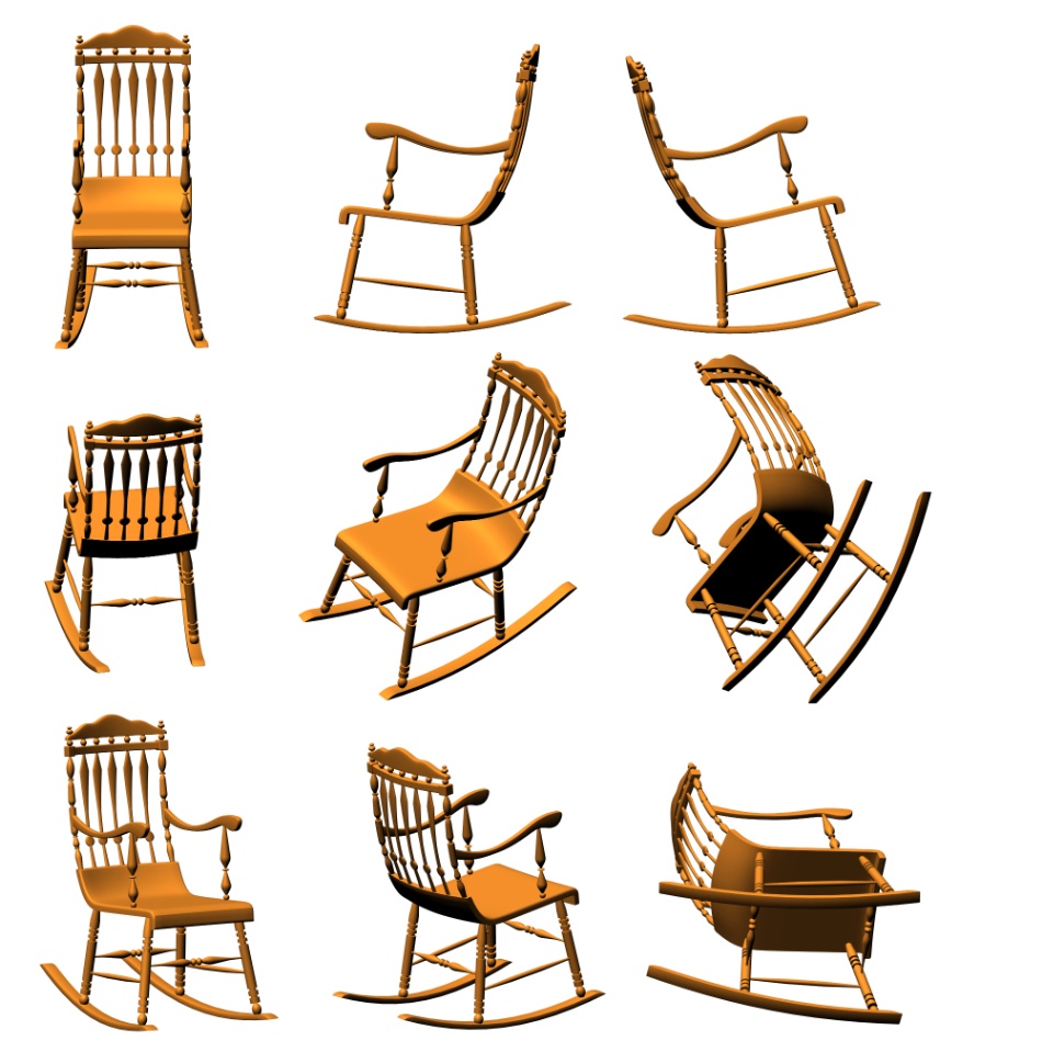 clipstudio用【3D】ロッキングチェア