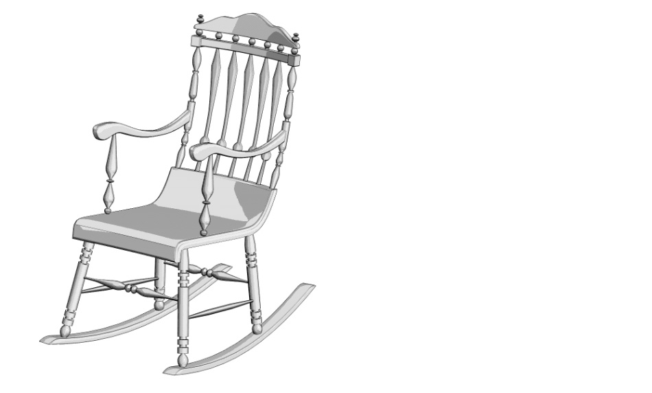 clipstudio用【3D】ロッキングチェア