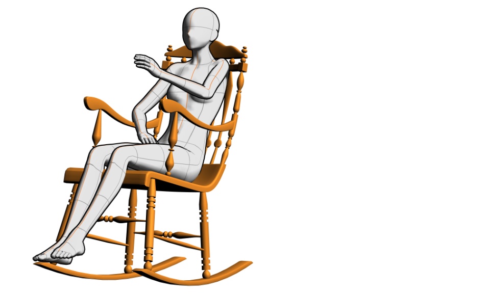 clipstudio用【3D】ロッキングチェア