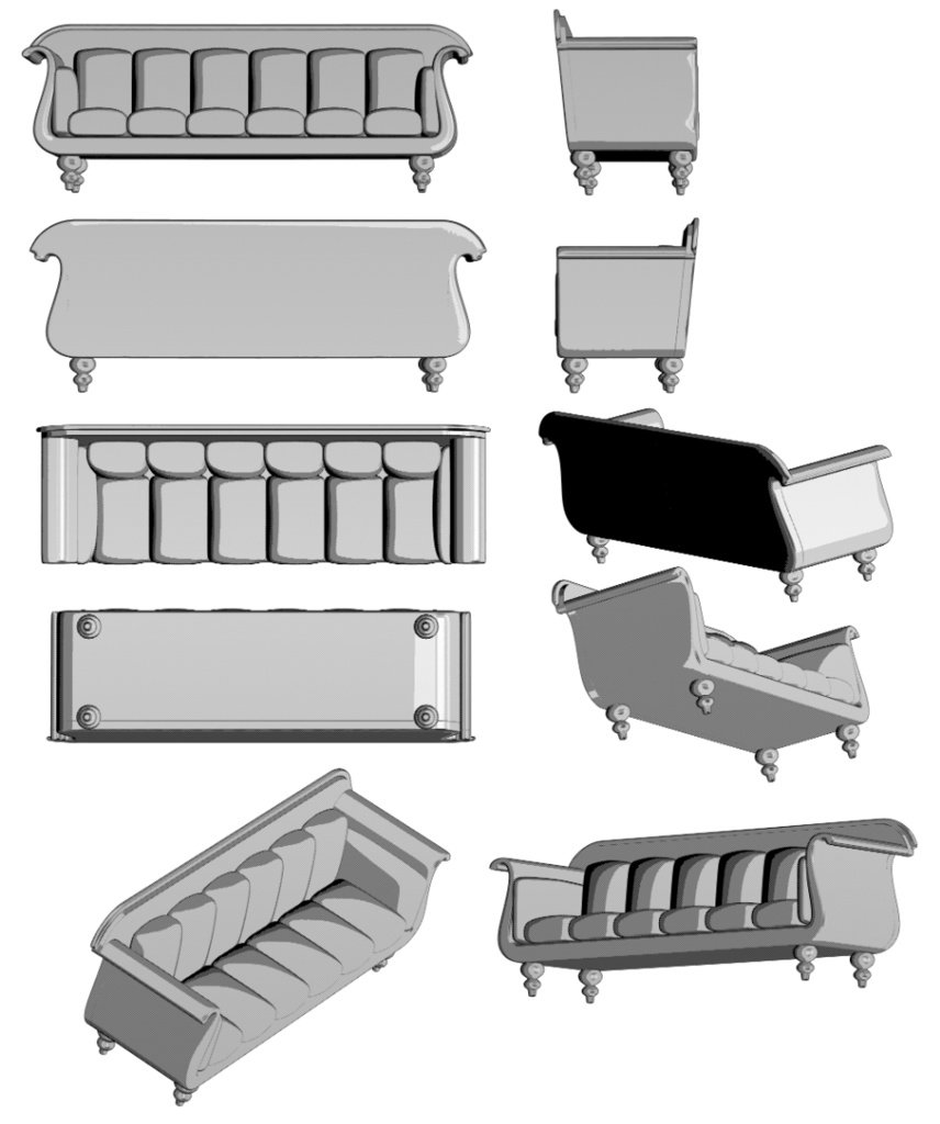 clipstudio用【3D】ソファ (6カラー)