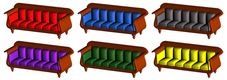 clipstudio用【3D】ソファ (6カラー)
