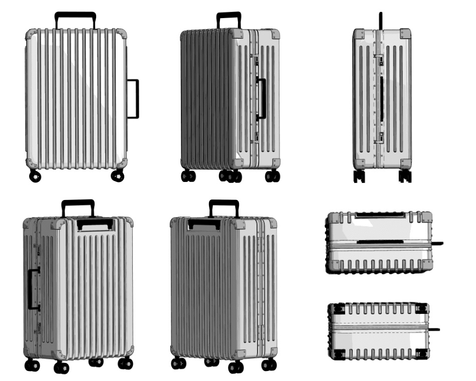 clipstudio用【3D】スーツケース (6カラー)