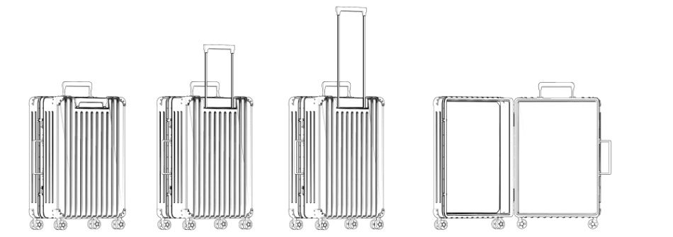 clipstudio用【3D】スーツケース (6カラー)