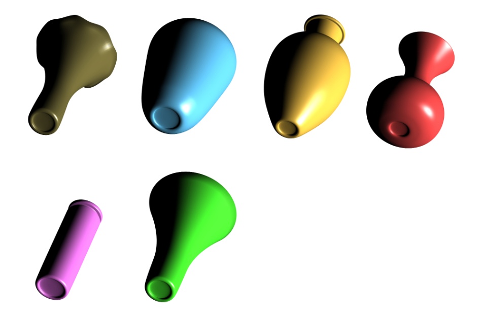 clipstudio用【3D】花瓶 6種類 (7カラー)