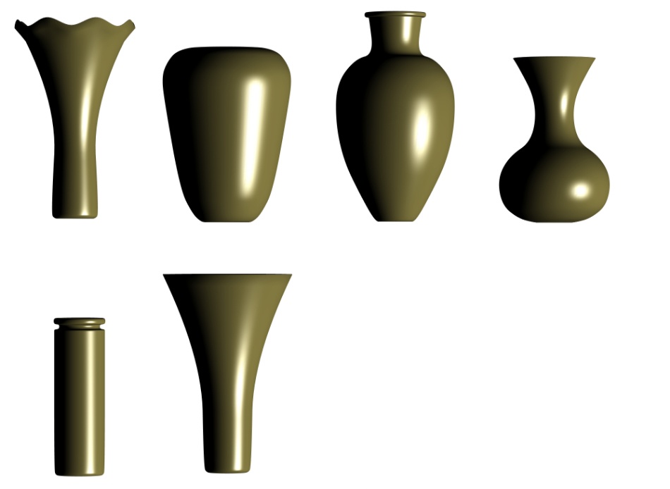 clipstudio用【3D】花瓶 6種類 (7カラー)