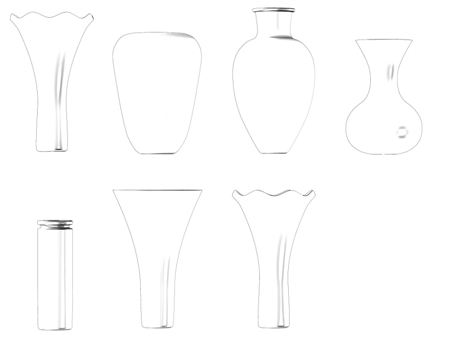 clipstudio用【3D】花瓶 6種類 (7カラー)