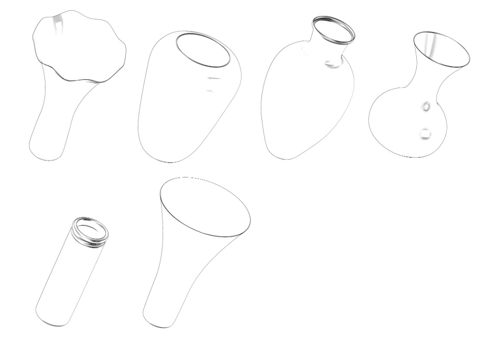 clipstudio用【3D】花瓶 6種類 (7カラー)