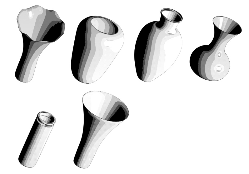 clipstudio用【3D】花瓶 6種類 (7カラー)