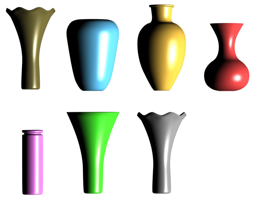 clipstudio用【3D】花瓶 6種類 (7カラー)