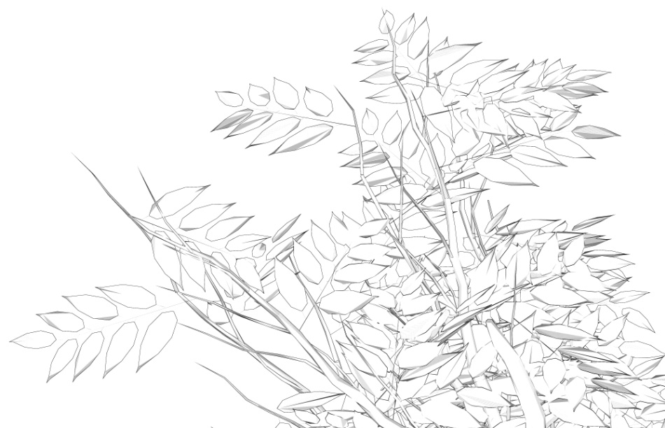 clipstudio用【3D】ケヤキの木 (6パターン)