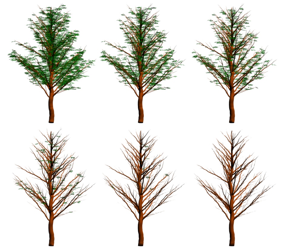 clipstudio用【3D】ケヤキの木 (6パターン)