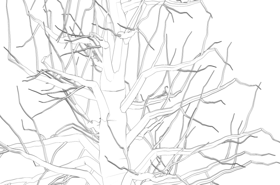 clipstudio用【3D】街路樹 (2種類・2カラー)