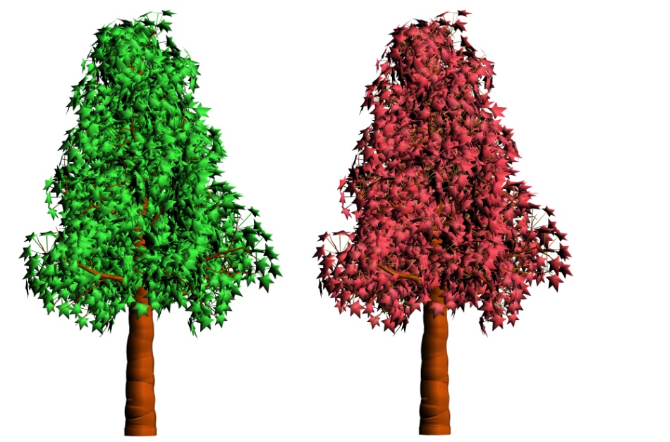 clipstudio用【3D】街路樹 (2種類・2カラー)