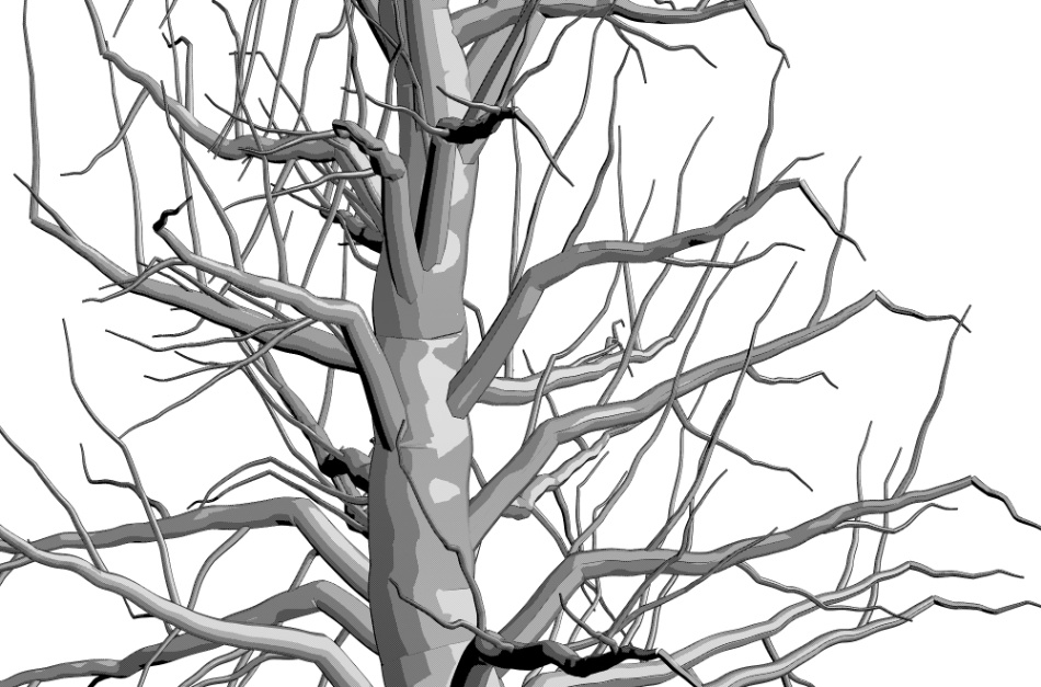 clipstudio用【3D】街路樹 (2種類・2カラー)