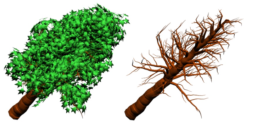 clipstudio用【3D】街路樹 (2種類・2カラー)