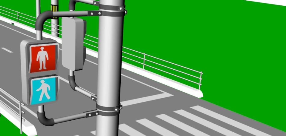 clipstudio用【3D】交差点(電柱・街灯付き)