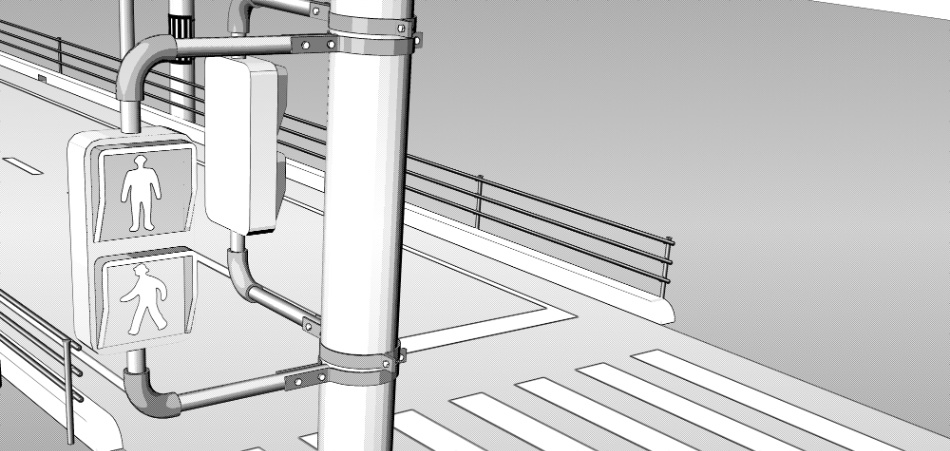 clipstudio用【3D】交差点(電柱・街灯付き)