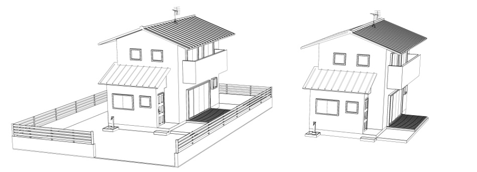 clipstudio用【3D】一戸建て 2