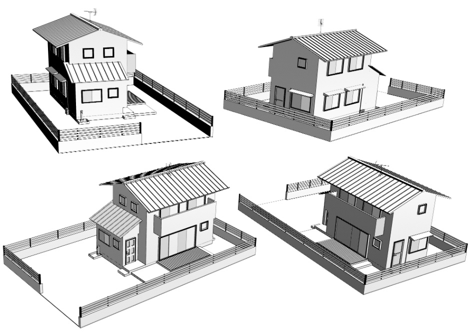clipstudio用【3D】一戸建て 2