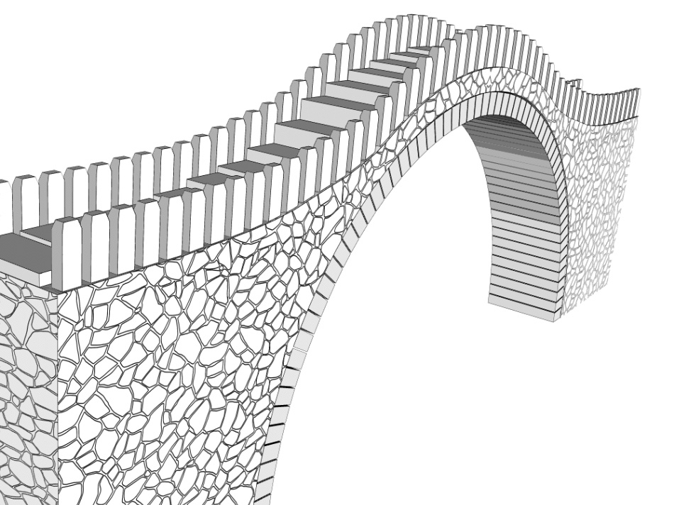 clipstudio用【3D】アーチ式石橋