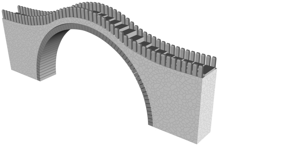 clipstudio用【3D】アーチ式石橋